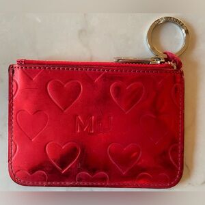 Marc by Marc Jacobs Mirror Silver Embossed Heart Wristlet Limited Edition